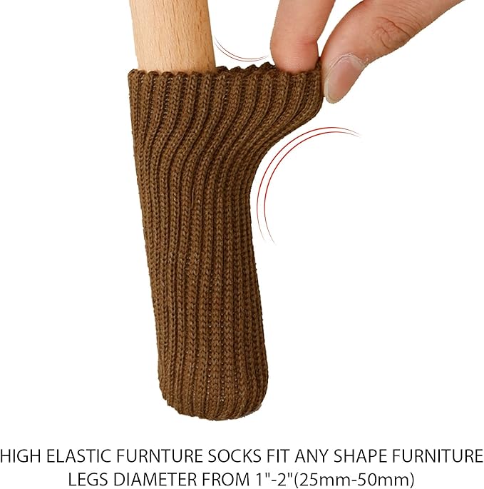 Hazeland High Elastic Knitted Chair Leg Protectors - Image 3
