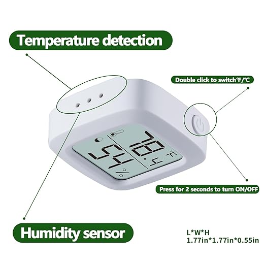 4-Pack Reptile Thermometer and Hygrometer – Digital LCD Temp & Humidity Meter - Image 2