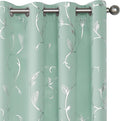BUHUA Blackout Curtains 96 Inches Long, Vine Foil Print Pattern Room Darkening by BUHUA