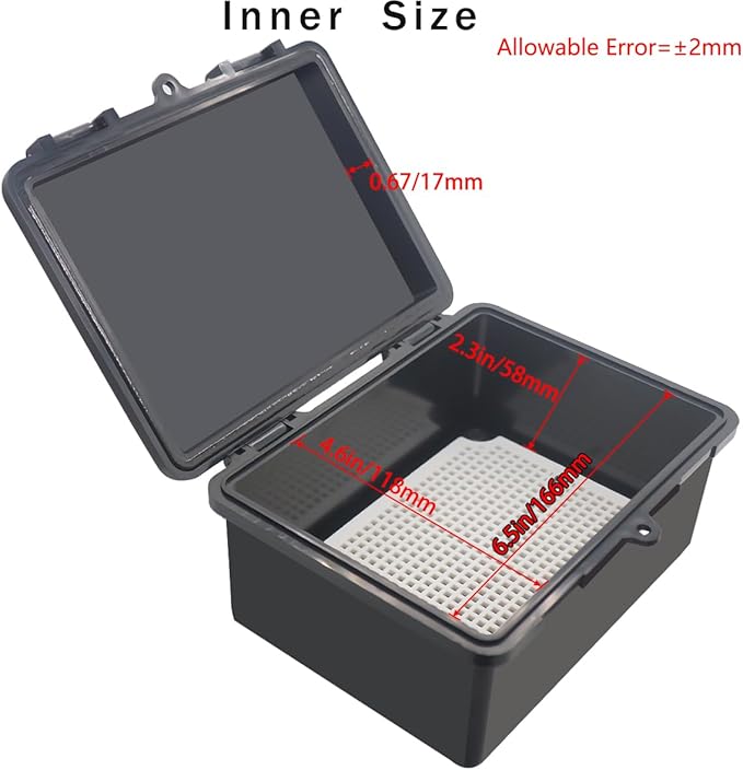 Junction Box, Hinged Black Cover IP67 Waterproof ABS Project Box - Image 3
