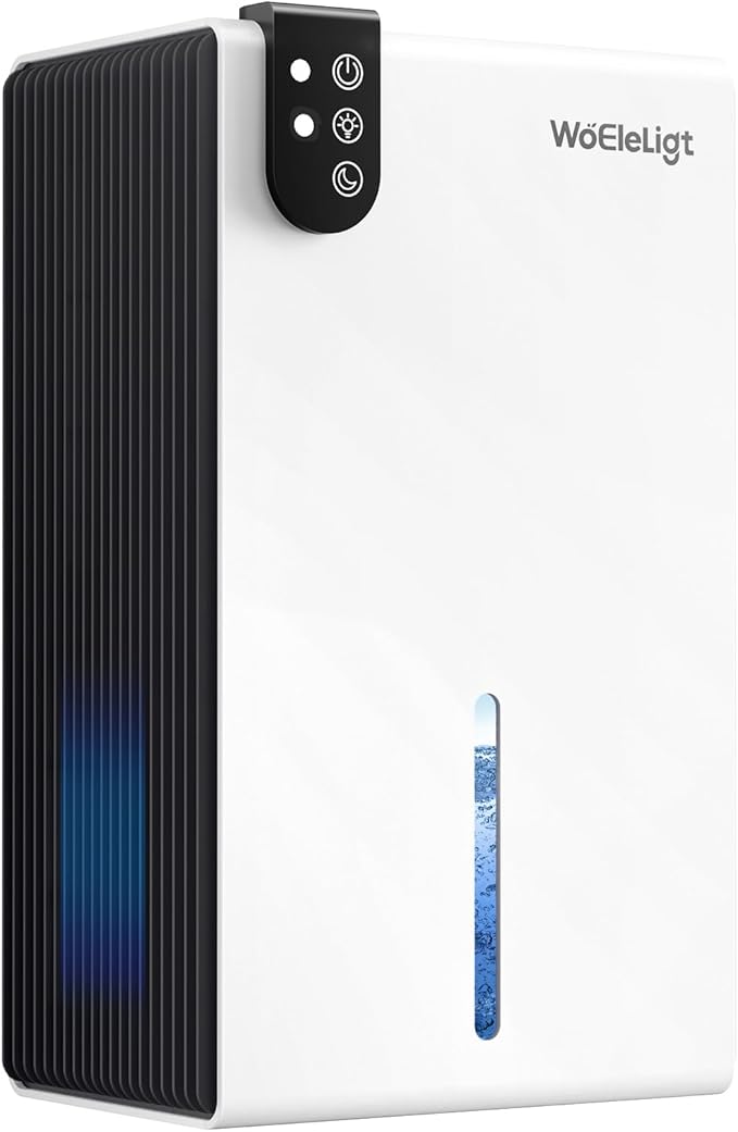 Dehumidifier for Home Small Dehumidifiers for Basement, Auto Shut-Off, Sleep by WoEleLigt
