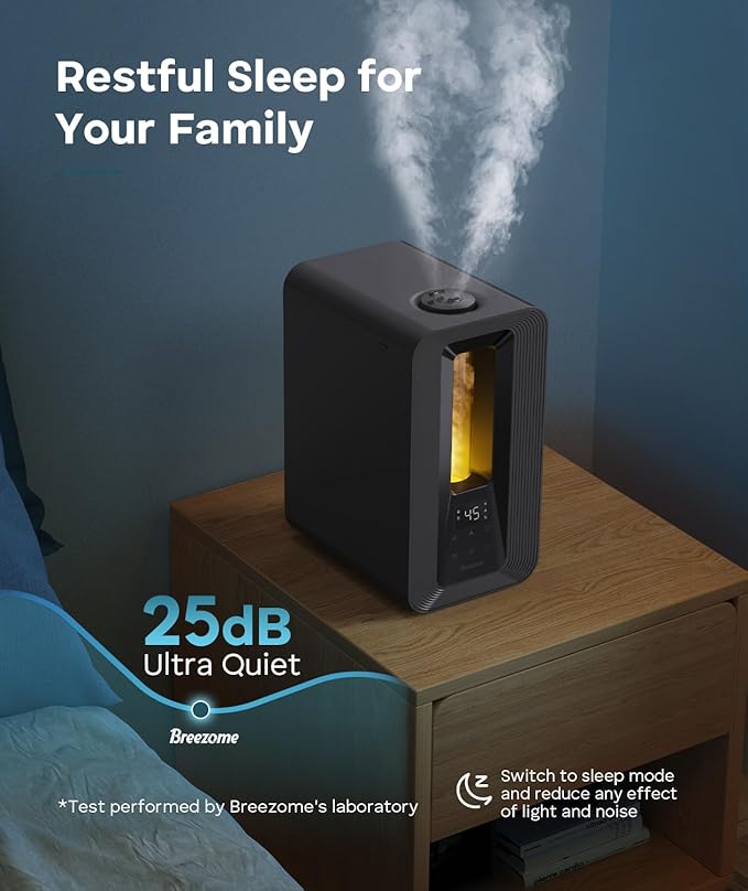 BREEZOME 6L Humidifiers for Bedroom, Cool Mist Top Fill Humidifier - Image 5