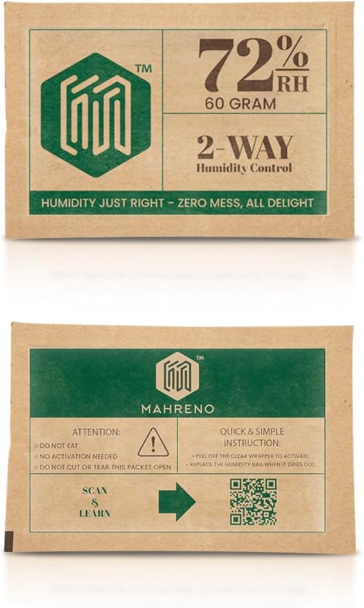 72% Two-Way Humidity Control Packs | 5-Pack, 60g each in Resealable Bag | - Image 3