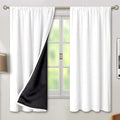 BGment White Blackout Curtains for Bedroom 63 Inch Long by BGment