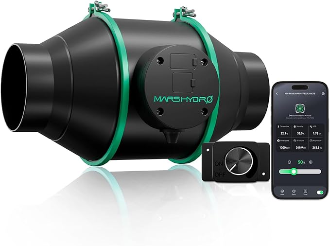 Mars Hdyro iFresh 4 Inch Smart Inline Duct Fan by MARSHYDRO