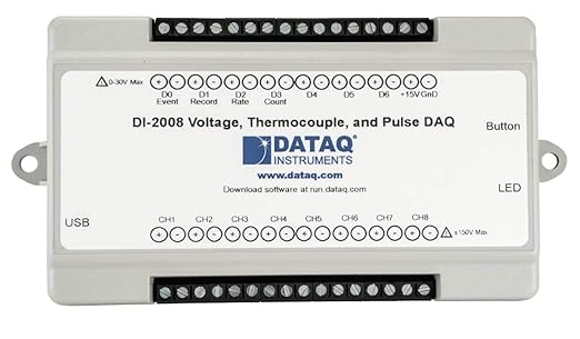 DATAQ DI-2008 Data Logger for Thermocouple, Humidity and Voltage Measurement by DataqInstruments
