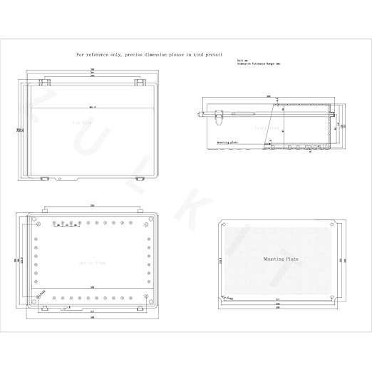 Zulkit Junction Box, IP67 Waterproof Electrical Box Hinged Clear Cover - Image 7