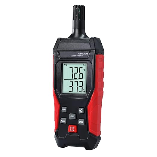 Humidity Temperature Meter, High Precision Digital Psychrometer HVAC by Landtek