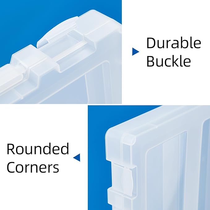 8 Packs Paper Storage Boxes, Plastic Multi-Purpose Thick Scrapbook Storage Box - Image 5