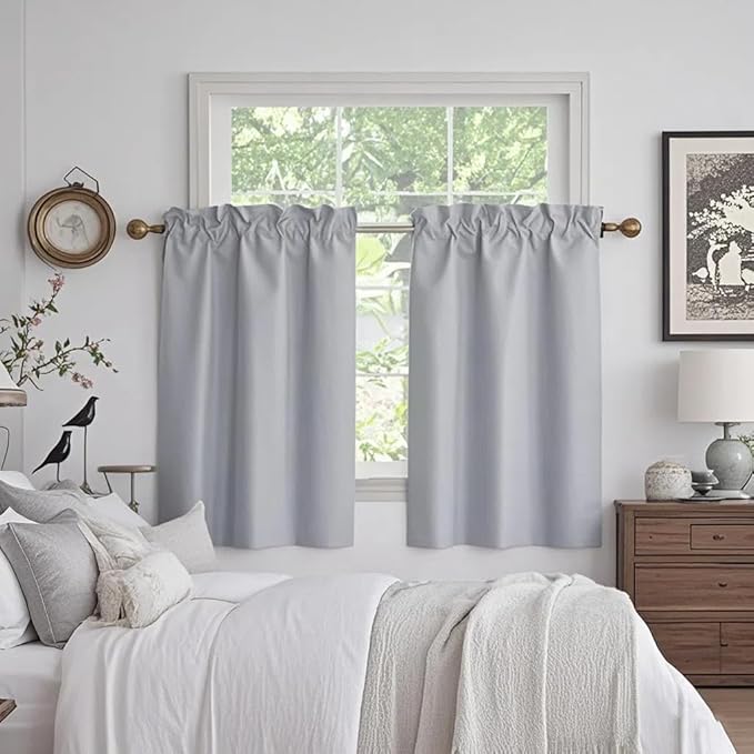 Easy Home 2 Panels Blackout Tier Curtain - Image 8