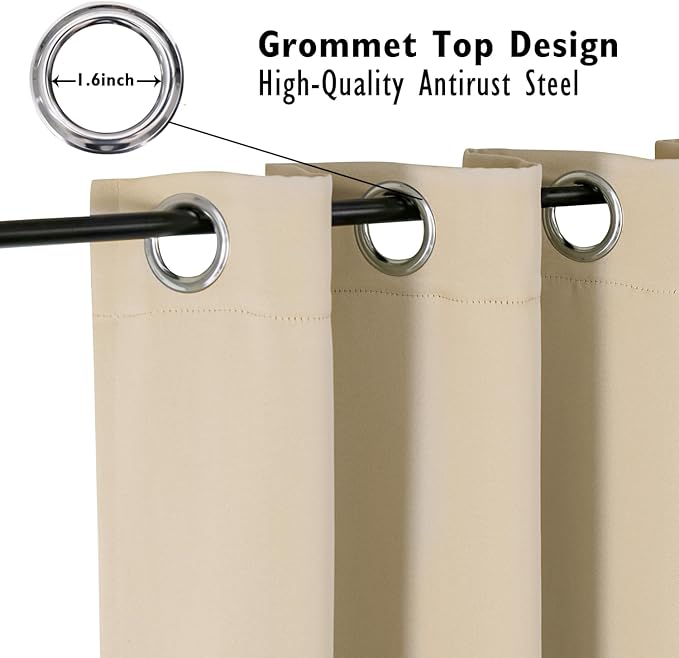 ChrisDowa Blackout Curtains 80 inches Long - Image 2