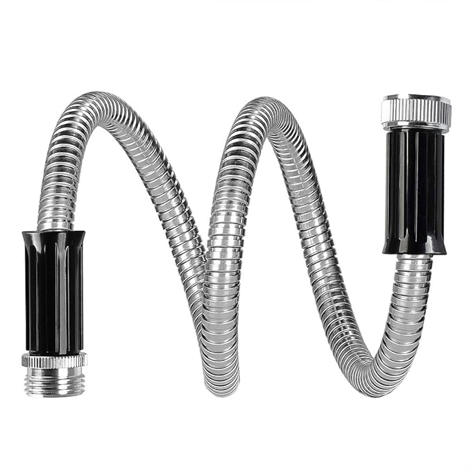 Beaulife Metal Short Garden Hose 5ft Connectors, Drainage Hose - Image 3