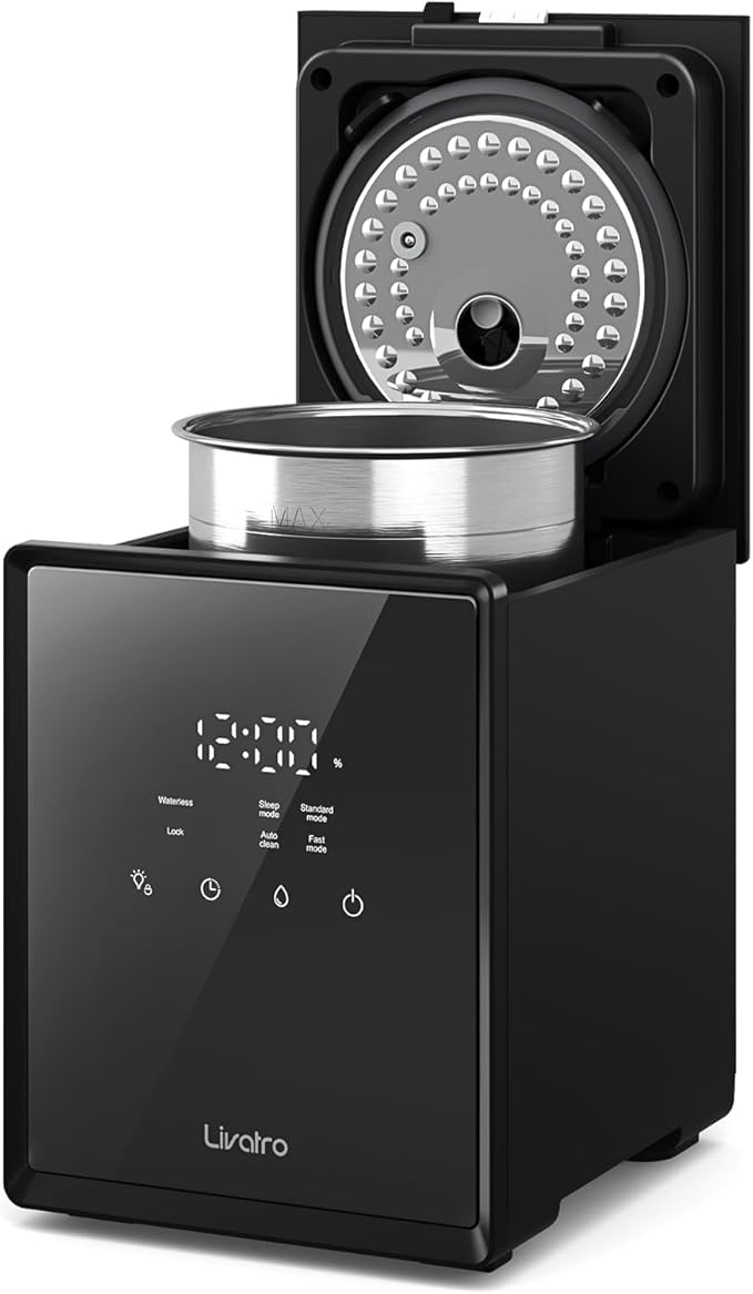 Stainless Steel Humidifier, 3L Warm Mist Humidifier, Easy Clean by Livatro