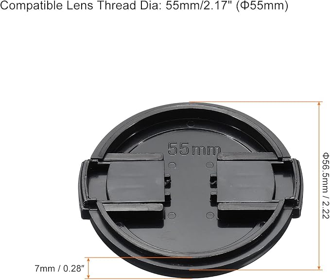PATIKIL Camera Lens Cap, 2 Pack Sides Pinch Front Lens Cover - Image 2