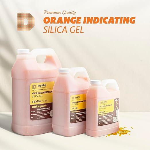 "Dry & Dry" Premium Orange Indicating Silica Gel Desiccant Beads - Image 2