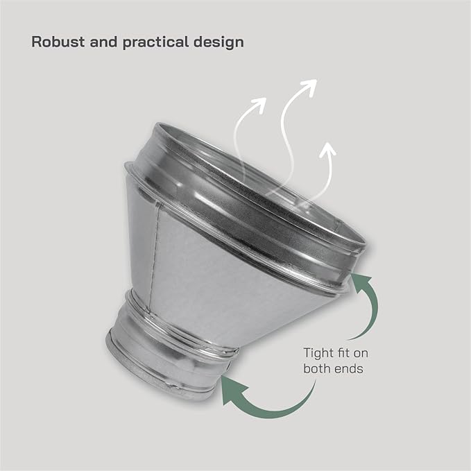 Vent Systems 6" Inch to 3" Inch Duct Reducer Adapter Connector Fitting Pipe - Image 4