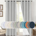 PrinceDeco 100% Blackout Curtains 108 Inches Long 2 Panels Set Burlap Vintage by PrinceDeco