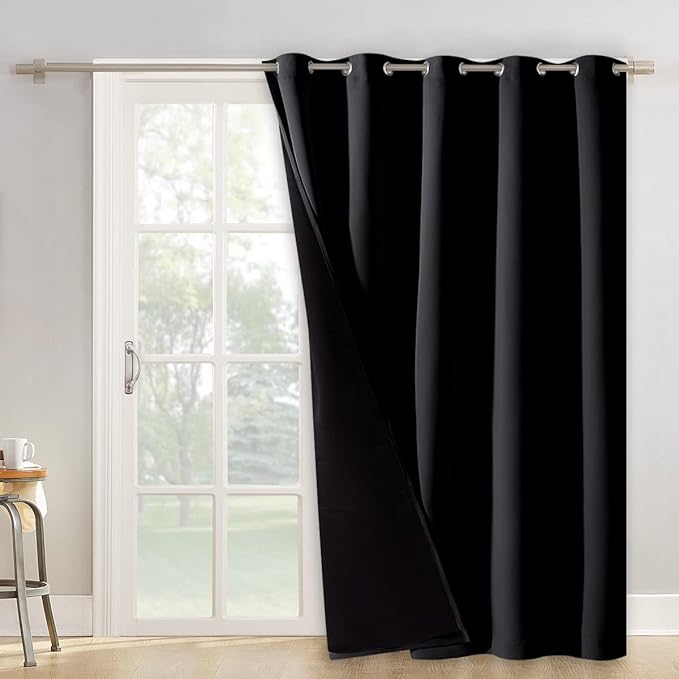 NICETOWN Extra Wide Patio Door Curtain, Super Heavy-Duty Thermal Sliding Glass by NICETOWN