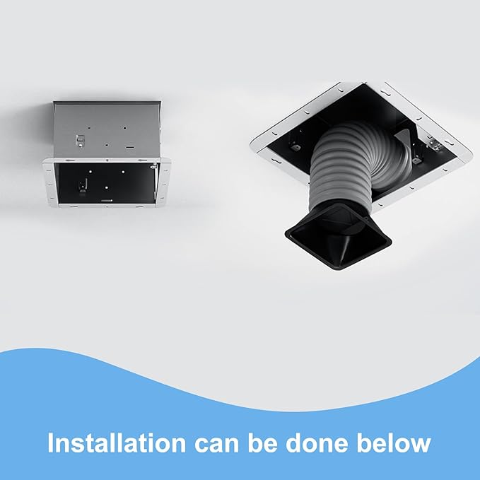 Tech Drive Modern Nickel Bathroom Exhaust Fan - Image 6