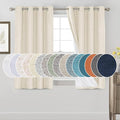 PrinceDeco Linen Black Out Curtains 54 Inches Long 100% Blackout Curtains by PrinceDeco