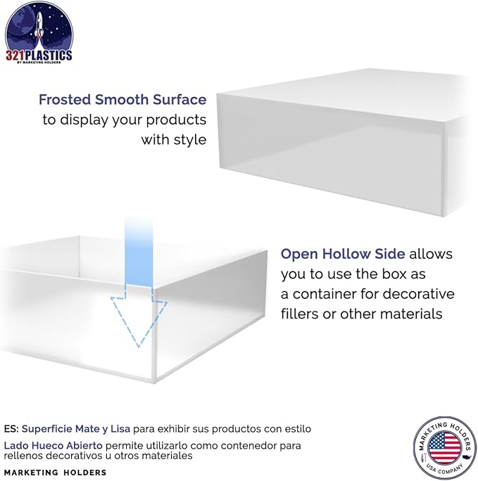Marketing Holders Acrylic Display Box Countertop Showcase Bin 6.75" x 6.75" x - Image 4