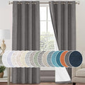 PrinceDeco 100% Blackout Linen Curtains 84 inch Long Thermal Insulated Curtains by PrinceDeco
