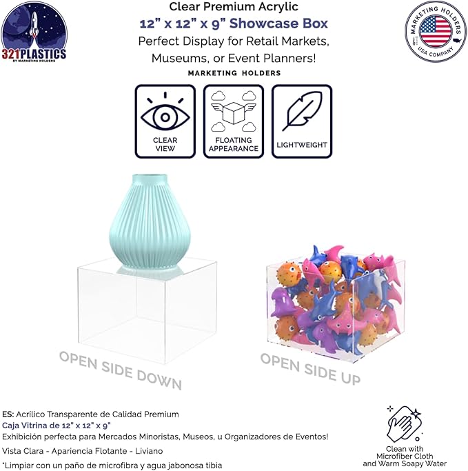 2 Pack Acrylic Display Riser Box - Image 3