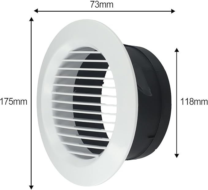 Adjustable Round Wall Vent Grille - Image 4