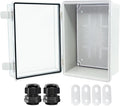Junction Box, Hinged Clear Cover IP67 Waterproof ABS Project Box by Otdorpatio