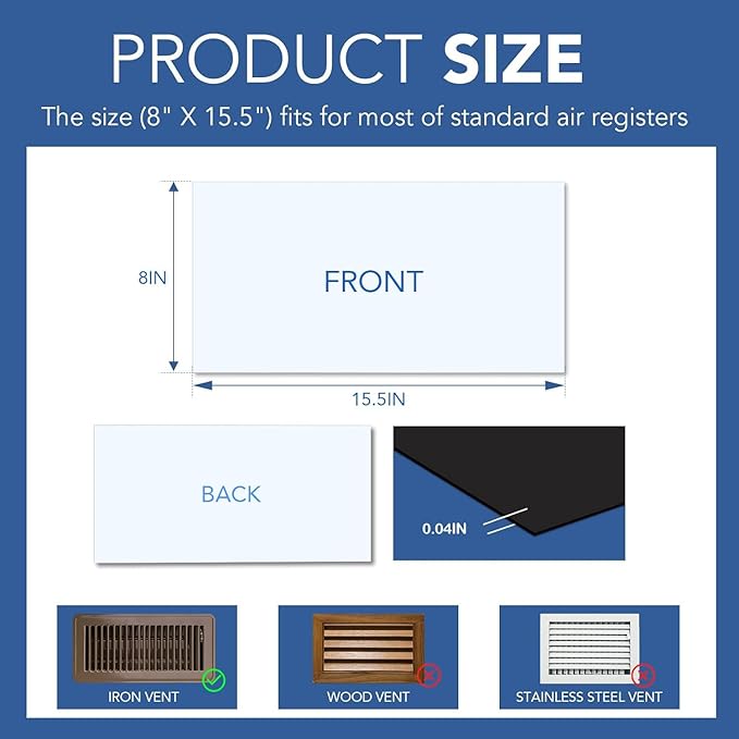 DIYMAG Strong Magnetic Vent Covers 8Pack, Magnets - Image 2