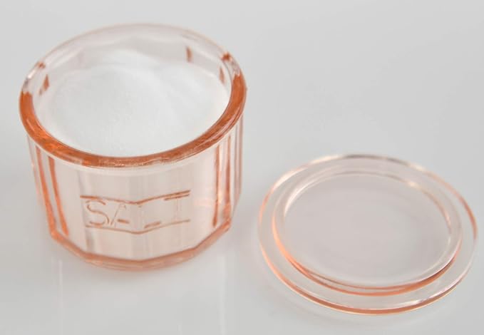 HOME-X Depression Style Pink Glass Salt Cellar - Image 7