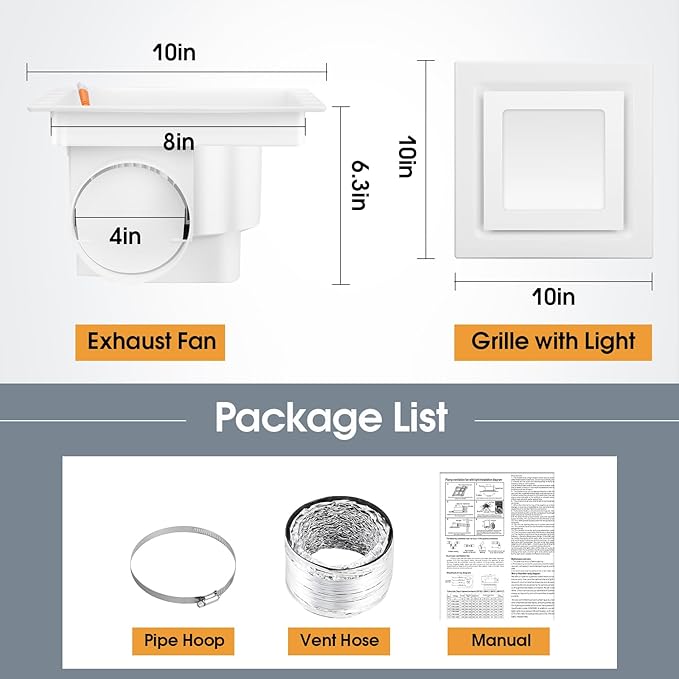 FEITON Bathroom Exhaust Fan - Image 7