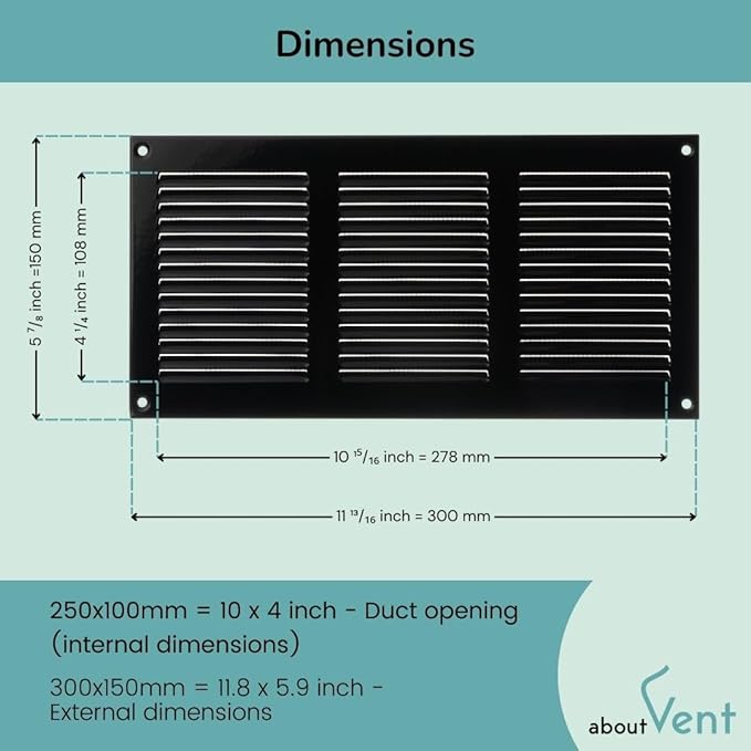 10x4 inch Vent Cover - Image 2