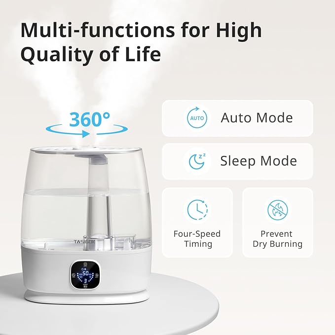 Humidifiers for Bedroom Home, 6L Cool and Warm Mist Air Humidifier for Large - Image 6