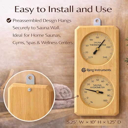 Sauna Thermometer and Hygrometer - Image 7