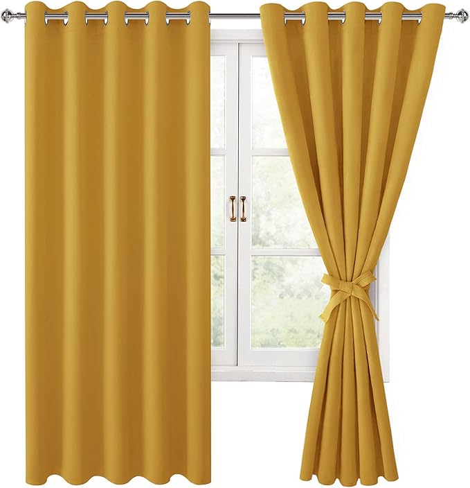 Hiasan Blackout Curtains for Bedroom, 60 x 63 Inches Length - Image 7