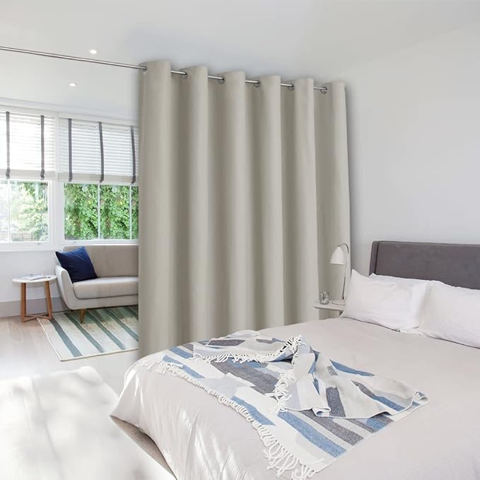 NICETOWN Sound Reducing Ceiling Curtains, Room Divider Curtain Screen Partition by NICETOWN