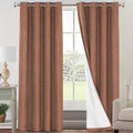 PrinceDeco Linen 100% Blackout Curtains 84 Inches Length 2 Panels Set Grommet by PrinceDeco