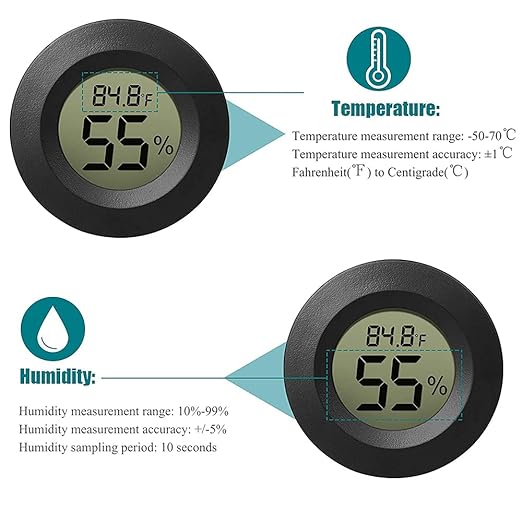 10-Pack Mini Thermometer Hygrometer, Small Digital Electronic Temperature - Image 2
