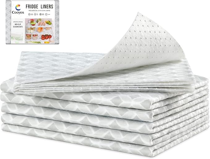 Cooyes Refrigerator Liners, Non-Slip Fridge Liners Washable, Absorbent by Cooyes
