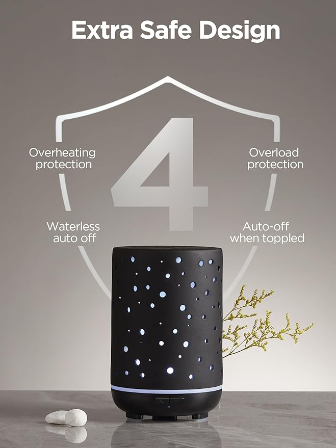 InnoGear Essential Oil Diffuser, 150ml Ceramic Diffuser Ultrasonic Air - Image 5