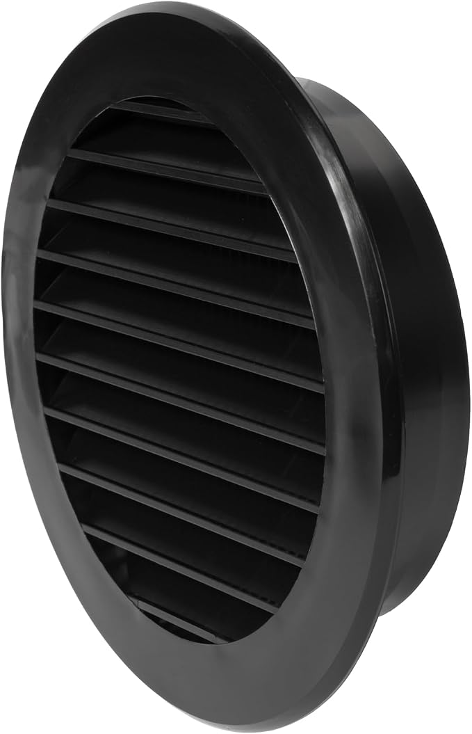Repa Market 4 Inch Round Black Vent Cover/Plastic Air Vent Grille by RepaMarket