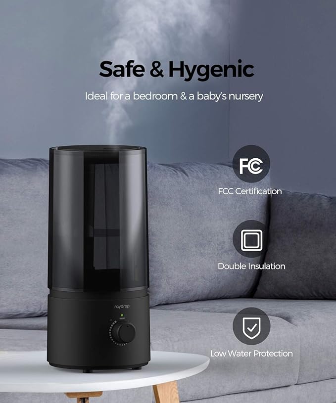 raydrop Humidifiers for Bedroom, raydrop Cool Mist Humidifiers for Babies - Image 4