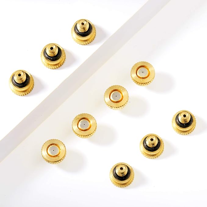Hotop 40 Pieces Brass Misting Nozzle, Low Pressure Atomizing Mist Nozzle - Image 6
