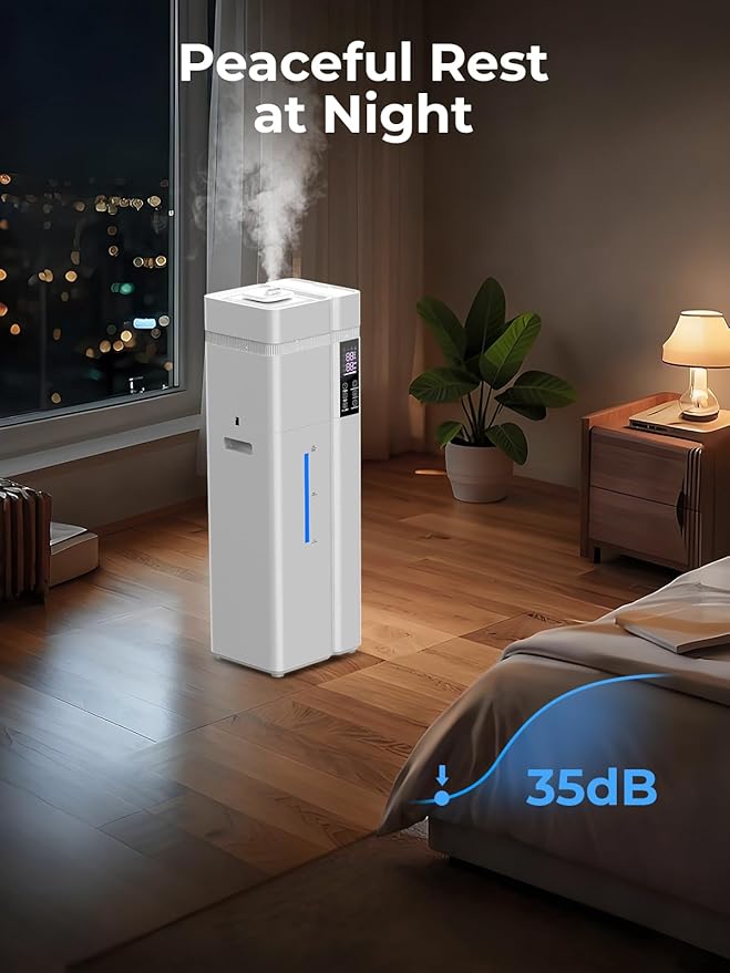 13L/3.43Gal Humidifier Large Room, 800ft² Coverage, 100H Runtime, Auto Humidity - Image 5