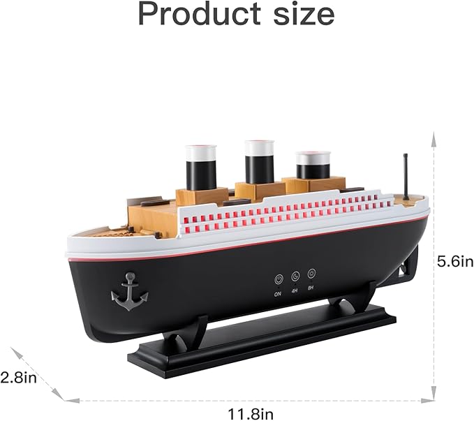 Titanic Humidifier 250ml, Essential Oil Diffuser Cool Mist Ultrasonic Aroma - Image 8