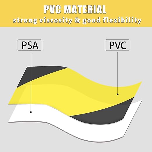 Hazard Tape 2 Inch x 108 Feet Black & Yellow Ultra-Adhesive Hazard Warning - Image 4