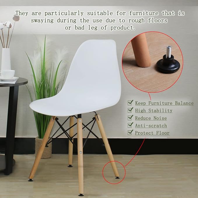 uxcell M8 x 18 x 45mm Screw on Furniture Glide Leveling Feet Floor Protector - Image 6