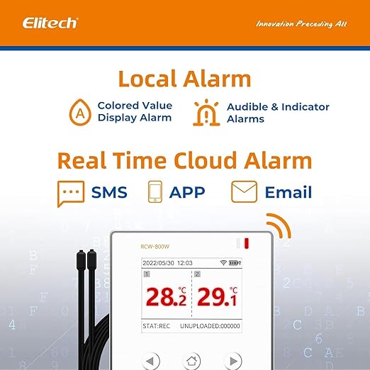 Elitech WiFi Digital Temperature Data Logger, 2.4GHz/5GHz WiFi Remote Real-Time - Image 3