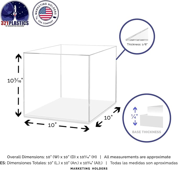 10" x 10" Clear Acrylic Display Box - Image 6